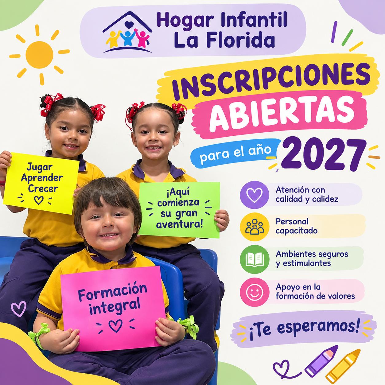 Inscripciones abiertas 2027